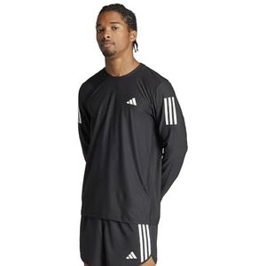 adidas Heren Own The Run T-shirt met lange mouwen, XXL Wit