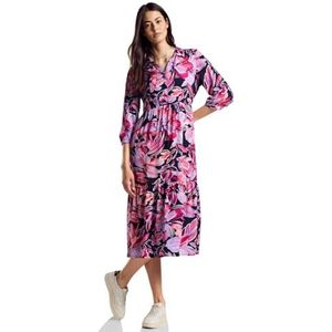 Street One Midi-jurk voor dames met print, Magnolia roze, 40