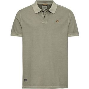 camel active Poloshirt met korte mouwen voor heren, regular fit, van puur katoen, Kaki, S