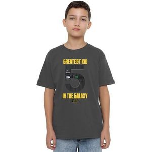 mandarin creative ltd Star Wars Greatest Kid Darth Vader Unisex Kinder-T-shirt, donkergrijs, 9-10 jaar voor kinderen, Donkergrijs, 9-10 jaar