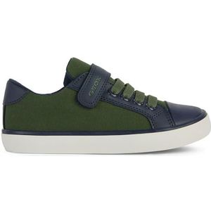 Geox J GISLI Boy B Sneaker, DK Green/Navy, 32 EU, Dk Green Navy, 32 EU