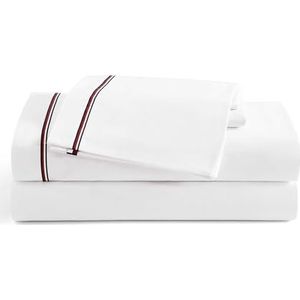 Tommy Hilfiger - Beddengoed - Rood - Percal Katoen - Met Kussenslopen