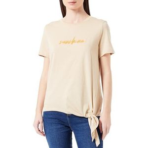 TOM TAILOR Denim Dames 1038351 T-shirt, 31700-Dusty Sand Beige, S, 31700 - Dusty Sand Beige, S