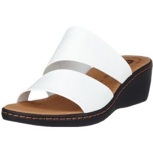 Jana 8/8/27597/24, damesklompen en slippers, Wit White100, 37 EU Breed