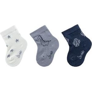 Sterntaler Babysokken voor jongens, 3-delig, dino, ecru, 14