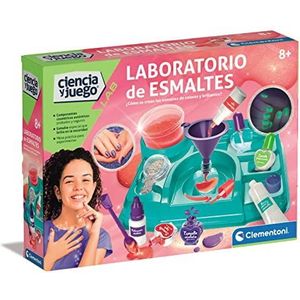 Clementoni, Emaille laboratorium, educatief spel van wetenschap, workshop cosmetische experimenten, speelgoed meisjes 8 jaar, speelgoed in het Spaans (55487)