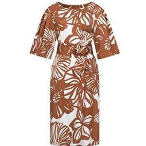 Seidensticker Dames regular fit blousejurk korte mouwen jurk, bruin, 42, bruin, 42