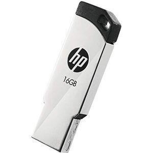 HP v236w 16GB USB 2.0 Flash Drive, Compact Slim Metallic Design