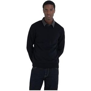 Replay Heren trui regular fit van katoen, 098 Black, XS