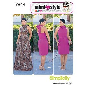 Simplicity s7844.h5 patroon jurk papier wit 21 x 15 cm