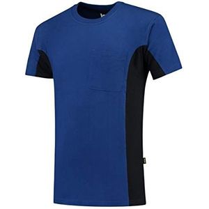 Tricorp 102002 Workwear Bicolor borstzak T-shirt, 100% gekamd katoen, 190g/m², koningsblauw-marine, maat 5XL