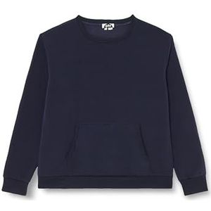 Yuka - Sweatshirt - Marine - Effen - Lange Mouw