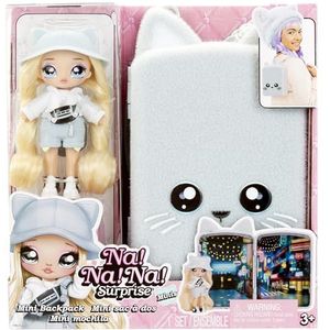 Na Na Surprise Mini Backpack Serie 2 - Khloe Kitty - Modepop en Fuzzy White Kitty Rugzak - Geweldig voor Kinderen vanaf 4 Jaar