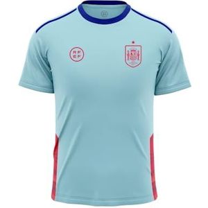smartketing RFEF Trainingsshirt van het Spaanse voetbalelftal, 100% polyester, ademend, Spaans nationaal team voor volwassenen, blauw, maat 2XL