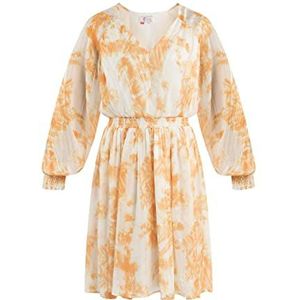 SWIRLY Midi-jurk voor dames, oranje, M