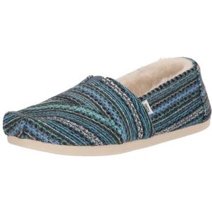 TOMS Alpargata Cloudbound instappers voor dames, Marineblauw Multi Geborduurd Chenille Faux Fur, 38 EU