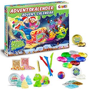 Magic Slime adventskalender voor kinderen, kerstkalender met slijm voor meisjes en jongens, speelgoedkalender, kinderslijm