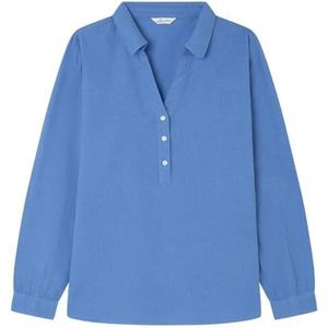 Springfield blauw overhemd, maat 34, Blauw/Staal, 32