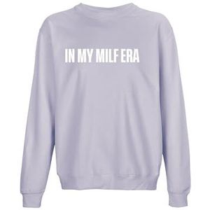 All You Can Tee Ali Mami Sweatshirt met Ronde Hals Milf, Paars, XS