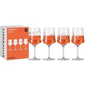 Ritzenhoff 6051003 Aperitief glas 4-delige set 500 ml – aperizzo-glazen, motief bont – Serie Sommerrausch F23 – Made in Germany
