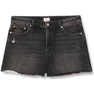 ONLY Dames Onlfine Hw Reg DST Rw Shorts DNM Anabox Jeansshorts, zwart, XXL