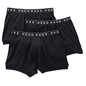 BOSS Heren 3-pack katoenen boxershort, Middernacht zwart, L