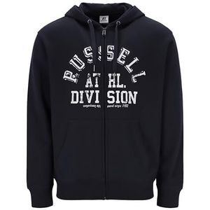 Russell Athletic A30272-NA-190 Case-Zip Through Hoody Heren Sweatshirt met Capuchon Zwart Maat L