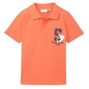 TOM TAILOR Poloshirt voor jongens, 12643 - Living Coral, 104/110 cm