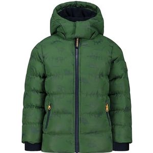 SALT AND PEPPER Winterjas voor jongens met reflecterende all-over dino-print, forest green, One size