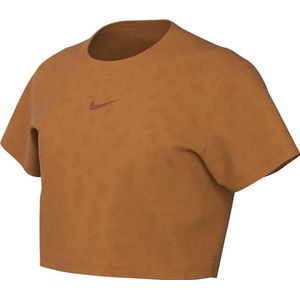 Nike Girl's Shirt G Nk One Ss Top Fm (Gd) Aob, Monarch/Dark Russet, FB1098-815, M