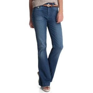 ESPRIT Dames Jeans Normale tailleband, C2C040, blauw (Autauthentiek used 966)., 28W x 32L