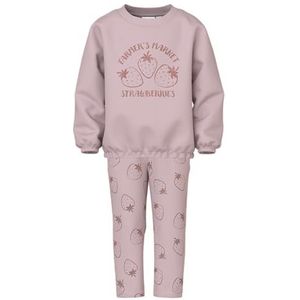 NAME IT Meisjes Nmfviluba Ls Nreg Sweat Set Unb, Burnished Lilac, 128