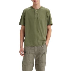 Levi's Heren Ss 3 Button Henley-overhemd, bluish olive, S