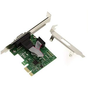 KALEA-INFORMATIQUE 1-poorts seriële RS232 PCI Express PCIe-controllerkaart met AX99100 ASIX-chipset. Laag en hoog profiel montage-opties