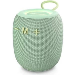 Bluetooth-luidspreker met compact design, surround sound en draadloze verbinding; ideaal voor muziek thuis of buiten.