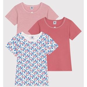 Petit Bateau T-shirts met korte mouwen (3-pack) voor meisjes en jongens, Versie 1., 6 jaar