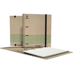 Unipapel Carpebook, 4 ringen, milieuvriendelijk, A4, incl. navulverpakking 100 vellen, 90 g, raster 5 x 5 cm, kleurlint, uninature concept, groen, FSC-gecertificeerd