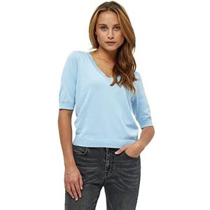 Minus Milla T-shirt met halve mouwen en V-hals | Blauwe T-shirts voor dames VK | Lente T-shirt | Maat XXL