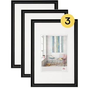 walther design fotolijst zwart 40 x 60 cm pak van 3, Trendstyle kunststof lijst KP460B3