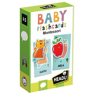 Headu - Baby Flashcards Montessori educatief spel, meerkleurig, IT21666