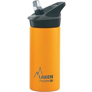 Laken Jannu thermische waterfles met vacuümisolatie met dubbele roestvrijstalen wand 18/8. Tot 24 uur koude, gele, 500 ml