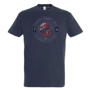 AMERICAN COLLEGE USA T-shirts met korte mouwen voor jongens en meisjes, uniseks kinderen, Marineblauw, 4 Jaar