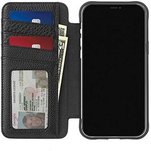 Case-Mate - Portemonnee Folio - MAGSAFE Hoesje voor iPhone 13 Pro - Compatibel met MAGSAFE Accessoires & Opladen - 10ft Drop Protection Leer - Zwart