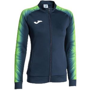 Joma - Heren Sweatshirt - Elite XI - Ritssluiting, marineblauw/neongroen, S