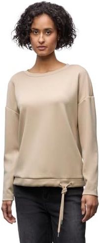 Street One Dames Silk-Look shirt in Beige, in size: 34