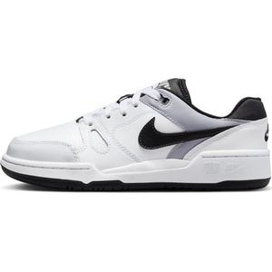 NIKE Full Force Gs Sneaker voor jongens, Wit Zwart Tinnen, 38.5 EU