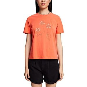 ESPRIT T-shirt voor dames, 870/Coral Orange, XXS