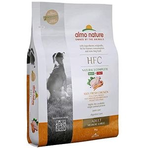 almo nature HFC Adult XS/S – droogvoer voor honden met verse kip, oorspronkelijk levensmiddelenkwaliteit en wordt nu gebruikt voor hondenvoeding.