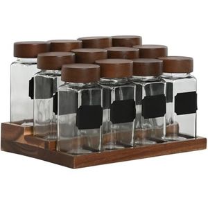 ESPECIERO SET 12 ACACIA CRISTAL 20,5 x 16,5 x 13 90 ml