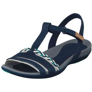 Clarks Dames Tealite Grace T-gesp, marineblauw, 40 EU